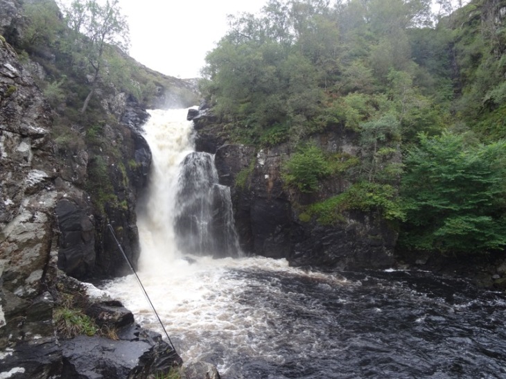 Falls of Kirkaig (with fishing rod!)