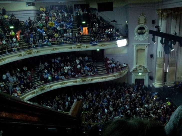 Usher Hall, filling up with very passionate Scots.
