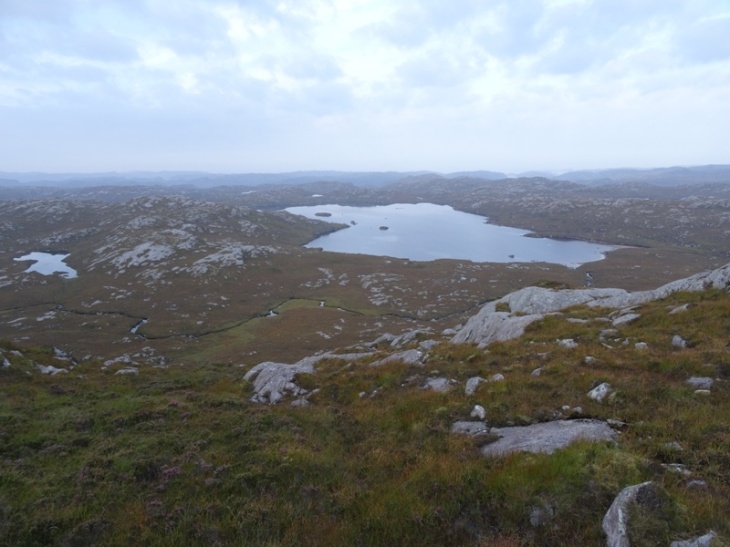One of my rest stops (looking west at Loch na Claise Carnaich)