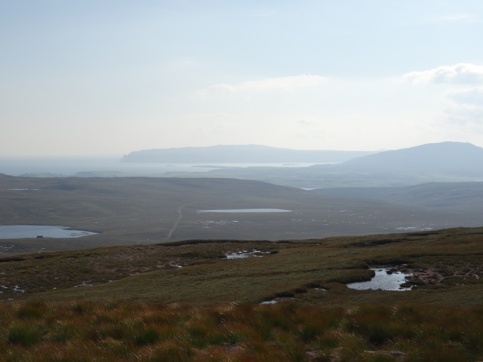 Views east to Durness, Loch Eriboll and Beinn Ceannabeinne from Maovally.